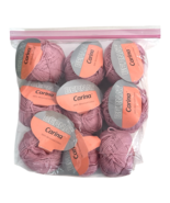 Bernat Carina 100% Mercerized Cotton Yarn Balls Color Pink Ashes of Rose... - $24.49
