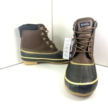 SNOWLAND Men’s Ducks Boots Size 10 Brown Thermolite Thin Insulation Defects - £29.63 GBP