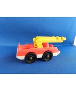 Vintage Fisher-Price #124 - Red Fire Truck w/Yellow Ladder - $9.89