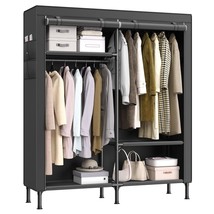 Wardrobe Closet, Heavy Duty Portable Closet, 65 Inch Freestanding Closet Organiz - £77.27 GBP