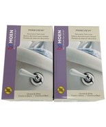 Chrome and White Toilet Handles 2 Moen Parkview Tank Levers DN8601WCH - $576.70 MXN