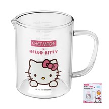 Hello Kitty Glass Measuring Cup,1 2/5-Cup With Pour Spout And Graduated ... - £29.75 GBP