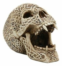 Ebros Celtic Knotwork Bloodlust Vampire Skull Ashtray Statue 7.5&quot;L - £29.88 GBP