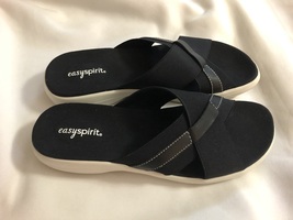 Easy Spirit Sandals Squint Size 8 1/2 M Black Women&#39;s Sandals - £27.93 GBP