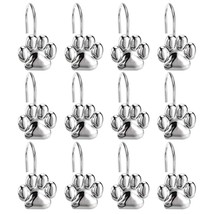 Pack Of 12 Cat Paw Print Decorative Shower Curtain Hook, Footprints Roll... - $15.99