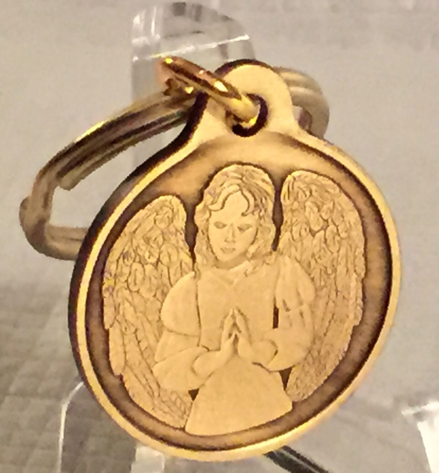 Guardian Angel Bronze Keychain Key Chain An Angel To Be With You When I ... - $5.46