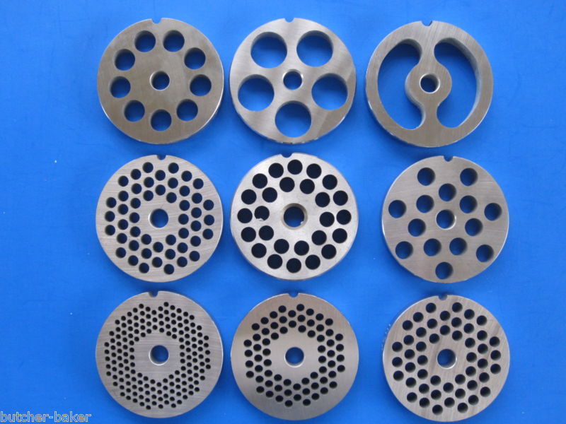 PICK YOUR SIZE  #12 Meat Grinder Grinding Plates 2 3/4&quot; diameter STAINLE... - $19.75