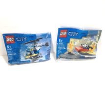 Lot of (2) Lego 30367 Police Helicopter &amp; 30368 Fire Water Scooter NEW S... - $396.97 MXN