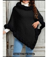 Elegant women's Faux Fur Shawl Pullover - Winter Warm Sweater style for ... - $135.00