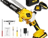 Upgrade 2022Mini Chainsaw, 6-Inch Brushless Cordless Chainsaw With Oil, ... - $109.94