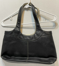 Nine West Womens Black Faux Leather Shoulder Bag Inside Compartments 17 x 10 x 3 - £13.23 GBP