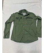 Modern Culture Men’s Long Sleeve Button Down Army Green Modern Shirt Siz... - £8.13 GBP