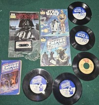 Star Wars Story Book Lot Read Along And Recor Ds Cassette 7&quot; 33 Rpm 1979-1983 - £19.73 GBP