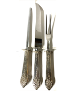 National Moss Rose Set King Edward Sheffield Carving Set Knife Fork Rare - €110,15 EUR
