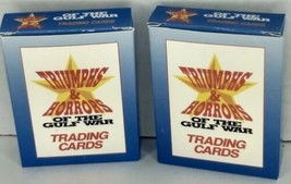 Lot of 2 sets Vtg Triumphs &amp; Horrors Of The Gulf War Trading Cards Military - $8.90