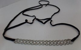 Unbranded Delicate Bling Necklace With 38&quot; of Black Velvet String on Each Side - £15.87 GBP