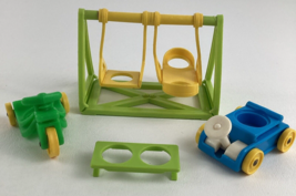 Fisher Price Little People Playtime Playset Swingset Wagon Bike LotVinta... - $20.74