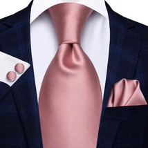 Salmon Necktie Set include Handkerchief and Cufflinks (by Hi-Tie) - £15.62 GBP