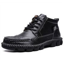 DM44 New Designer shoes Leather Men Boots Comfortable Motorcycle Boots Men Footw - £40.64 GBP