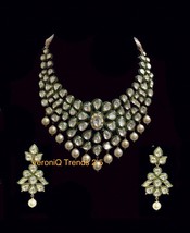 Veroniq Trends-Gold Plated Designer Back Meenakari Kundan Necklace Set - £216.24 GBP