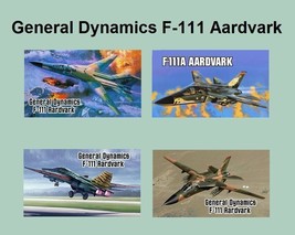 4 Different General Dynamics F-111 Aardvark Warplane Magnets - $100.00