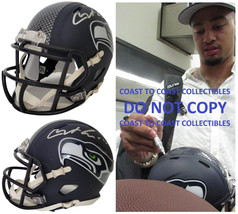 Jaxson Smith Njigba signed Seattle Seahawks mini football helmet proof C... - £142.10 GBP