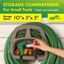 Water Garden Hose Reel Storage Wall Mount Holder Hanger With Storage Com... - $32.97