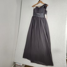 Prom Dress Bridesmaid One Shoulder Gray Women&#39;s Size 6 - £47.30 GBP