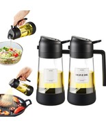 Two in one silicone oil kettle, 17OZ olive oil spray distributor (2 black) - $30.22 CAD
