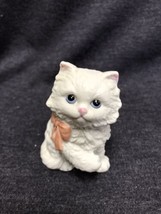 Vintage HOMECO Kitten 1428 White Cat 3.5 Inches Tall Excellent - £3.10 GBP