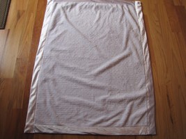 Little Me White Embossed Textured Print Baby Blanket Satin - £31.37 GBP