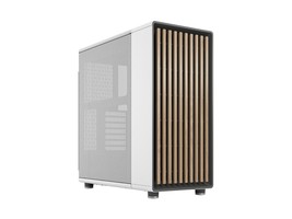Fractal Design North ATX mATX Mid Tower PC Case - Chalk White Chassis with Oak F - £168.39 GBP