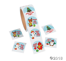 Christmas ~ Inspirational Stickers ~ Jesus Loves You... ~ 1 Roll ~ 100 S... - £11.70 GBP
