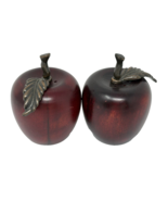 Vintage Wooden Apple Salt &amp; Pepper Shakers - $22.14 CAD