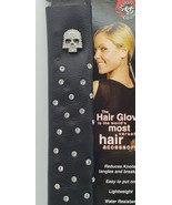 Hair Glove  - 12 Inch Black Leather Skull &amp; Rhinestone Ponytail Holder - $52.95 CAD
