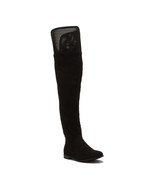 CALL IT SPRING WOMENS TRAVISANO BLACK NUBUCK SUEDE BOOTS SZ 5M KNEE HIGH... - $19.99