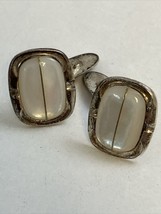 Franz Schuerle Men’s Cufflinks Vintage Germany 835 Silver Agate MCM - £31.10 GBP