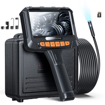 Inspection Camera with 5&quot; IPS Screen, Endoscope with 32GB TF Card, 16.4Ft Semi-R - £105.66 GBP