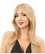 Blonde Hair Wigs with Bangs Long Wavy Synthetic for Women Fanshion Wigs - £15.16 GBP