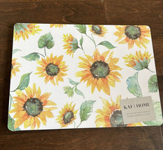 Kaf Home Beautiful Sunflower print Cork Placemats set of 4 New - £26.28 GBP