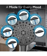 6-Function High Pressure Shower Head Wide Angle Handheld Luxury Charcoal... - £19.31 GBP