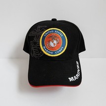 United States Marine Corps Adjustable Baseball Hat Cap Black Red Yellow White - £7.56 GBP
