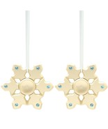 24k Gold Plated Snowflake Spinner Christmas Ornament (Pack of 2) by Matashi - $49.99