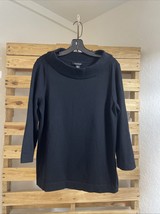 White House Black Market Black Off Shoulder Wool Blend Sweater Size XL B... - $14.84