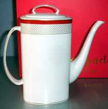 Kate Spade Jemma Street Coffee Pot Red/Gold Trim 1st Quality by Lenox Ne... - $79.90