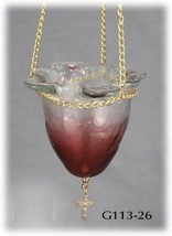 Christian Handmade Fusing Glass Oil Vigil Orthodox Candle Lamp 4.3&quot; 11cm - $26.88