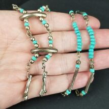 vintage antique turquoise necklace native american - $39.99
