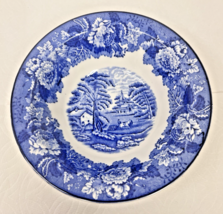 WOOD &amp; SONS English Scenery Blue White Woods Ware England 6 5/8 Rim Cere... - $11.39