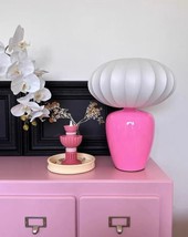 Retro Colorful Dopamine Bedside Lamp with Luxurious Silk Shade - Ambient Mood - $402.64 CAD