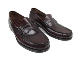 Bass Weejuns Mens Burgundy Leather Penny Loafers Size US 10.5 M - £38.54 GBP